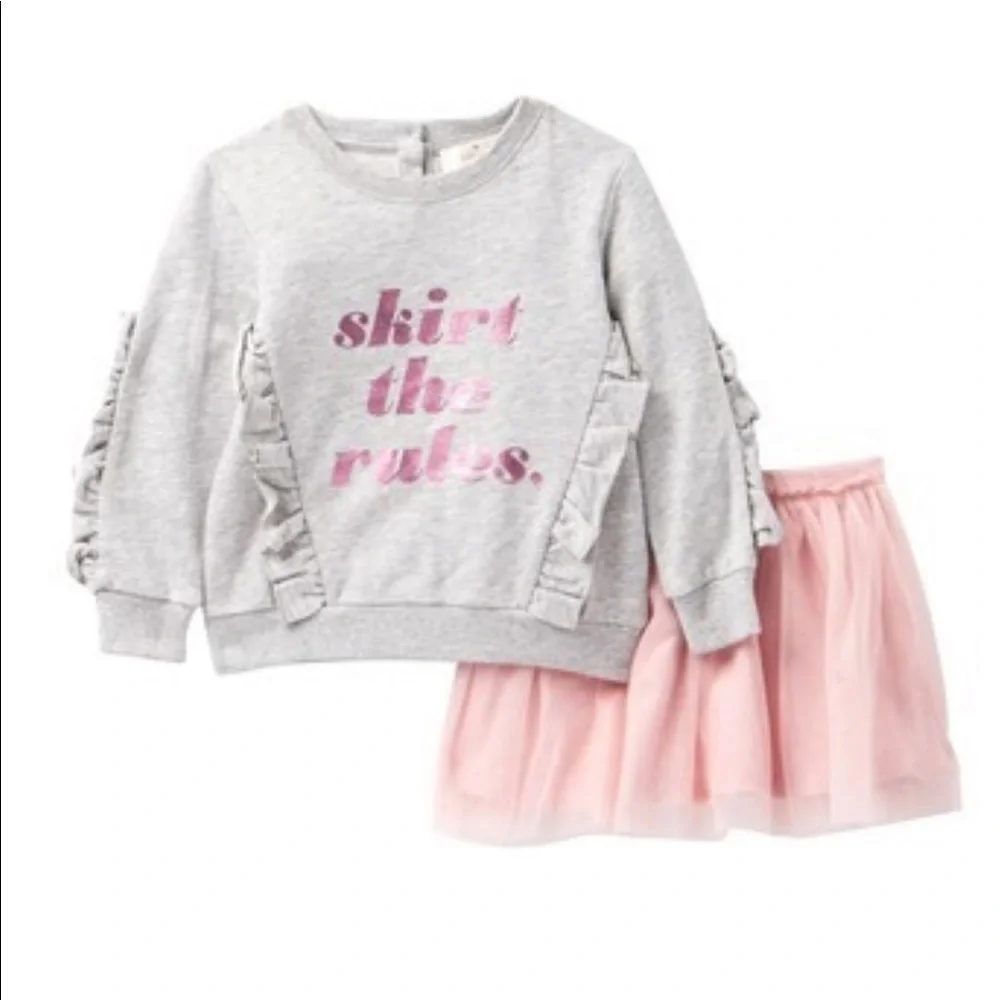 NWT Kate Spade infant Skirt the Rules set